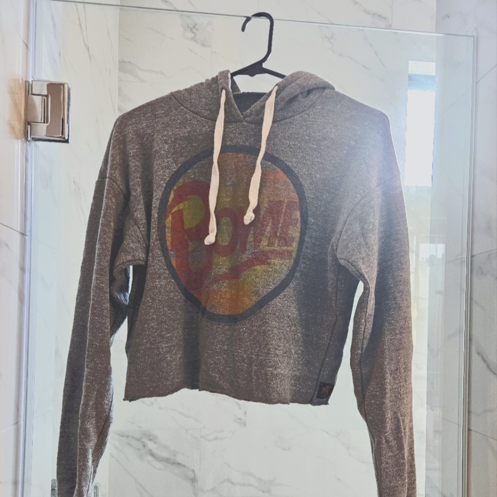 Trunk Ltd. Bowie Graphic Cropped Hoodie